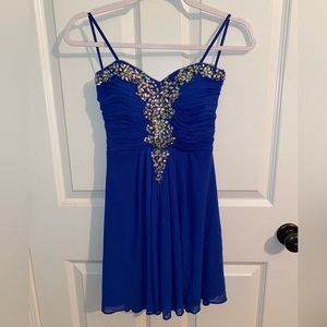 Blondie Nites Royal Blue Jeweled Dress
